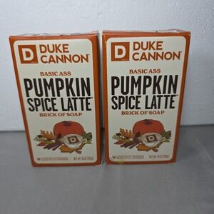 Duke Cannon Pumpkin‎ Spice Latte Bar Soap Holiday Scent Lot of 2